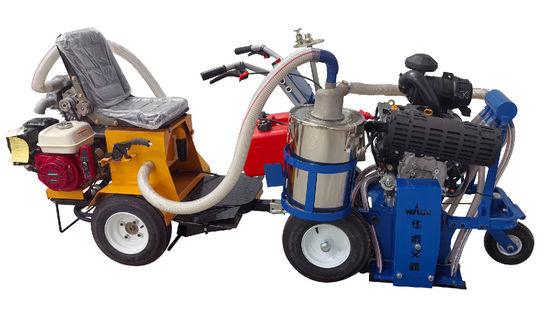 เครื่องลบตีเส้นจราจรแบบบด PCD พร้อมระบบดูดและรีไซเคิล